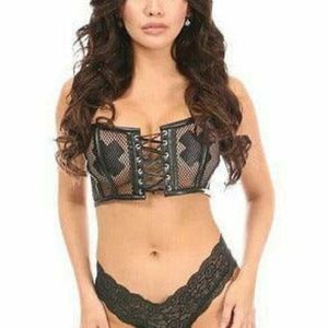 Lavish by Daisy Corsets fishnet cropped bustier
